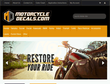 Tablet Screenshot of motorcycledecals.com